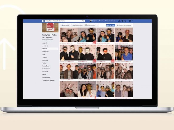 Location photomaton avec partage sur Facebook