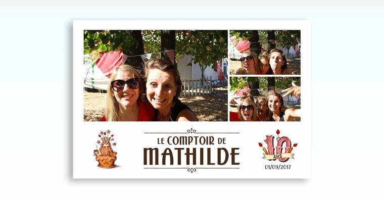 Location de photomaton avec thème personnalisé